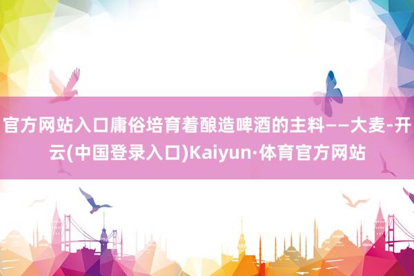 官方网站入口庸俗培育着酿造啤酒的主料——大麦-开云(中国登录入口)Kaiyun·体育官方网站