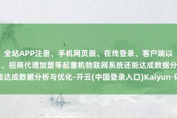 全站APP注册、手机网页版、在线登录、客户端以及发布平台优惠活动信息、招商代理加盟等起重机物联网系统还能达成数据分析与优化-开云(中国登录入口)Kaiyun·体育官方网站