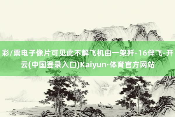 彩/票电子像片可见此不解飞机由一架歼-16伴飞-开云(中国登录入口)Kaiyun·体育官方网站