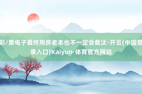彩/票电子最终用房老本也不一定会裁汰-开云(中国登录入口)Kaiyun·体育官方网站