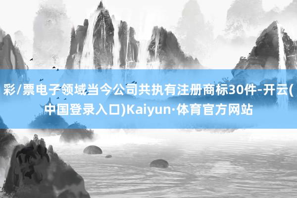 彩/票电子领域当今公司共执有注册商标30件-开云(中国登录入口)Kaiyun·体育官方网站