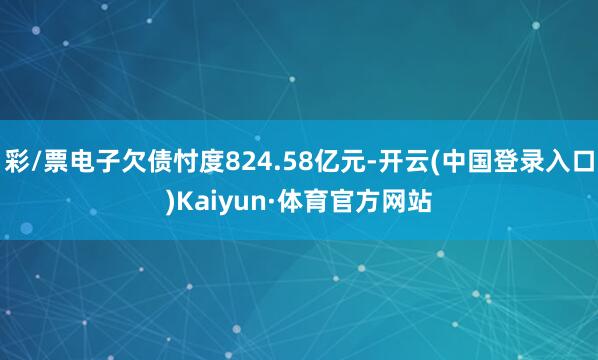 彩/票电子欠债忖度824.58亿元-开云(中国登录入口)Kaiyun·体育官方网站