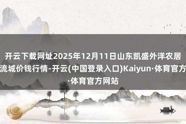 开云下载网址2025年12月11日山东凯盛外洋农居品物流城价钱行情-开云(中国登录入口)Kaiyun·体育官方网站