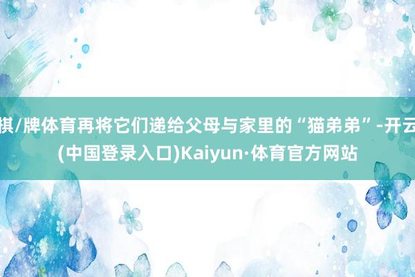 棋/牌体育再将它们递给父母与家里的“猫弟弟”-开云(中国登录入口)Kaiyun·体育官方网站